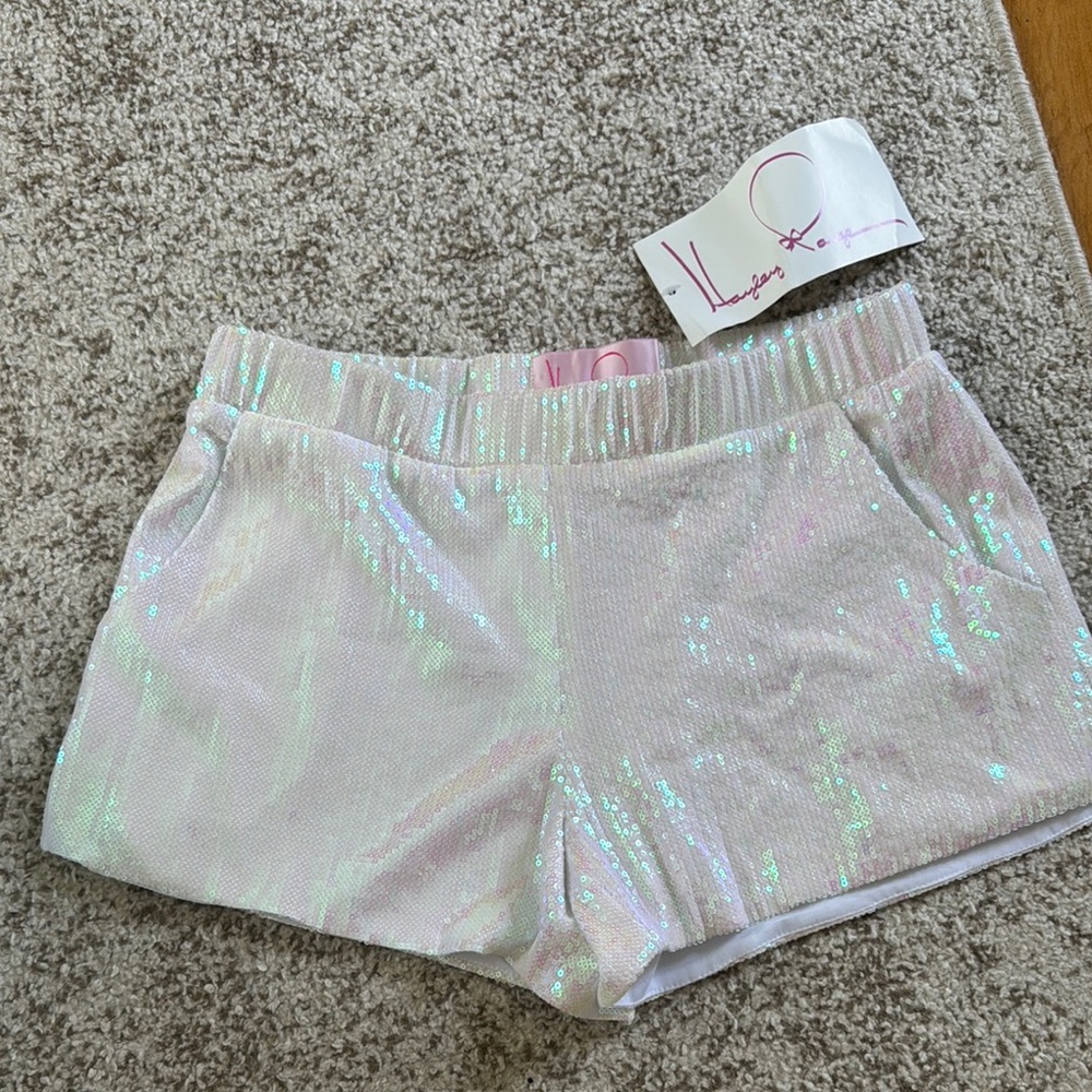 Hayley Paige Bridal Athleisure Sequin Shorts Size Small